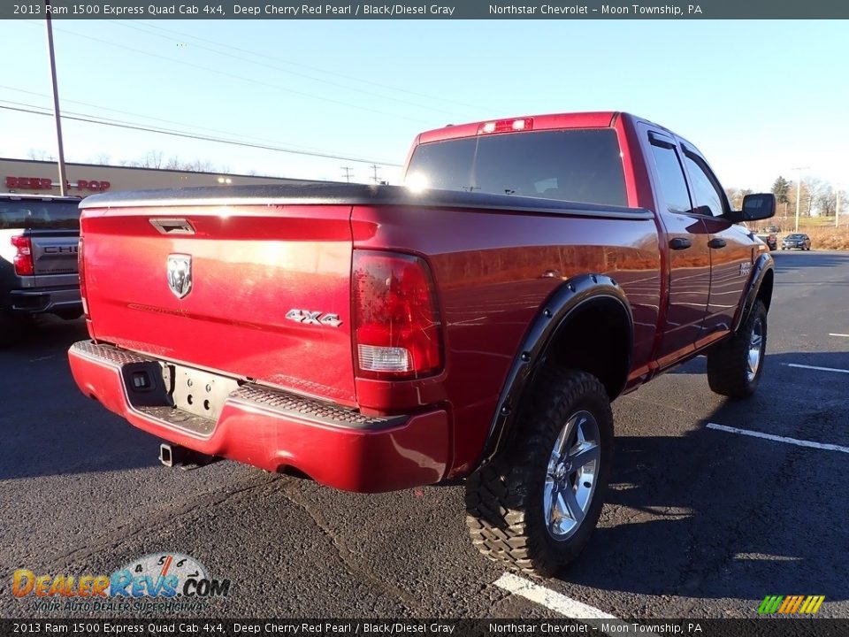 2013 Ram 1500 Express Quad Cab 4x4 Deep Cherry Red Pearl / Black/Diesel Gray Photo #5