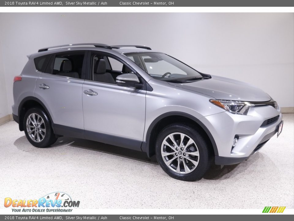 2018 Toyota RAV4 Limited AWD Silver Sky Metallic / Ash Photo #1