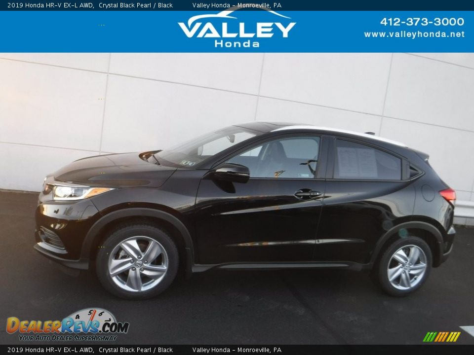 2019 Honda HR-V EX-L AWD Crystal Black Pearl / Black Photo #2