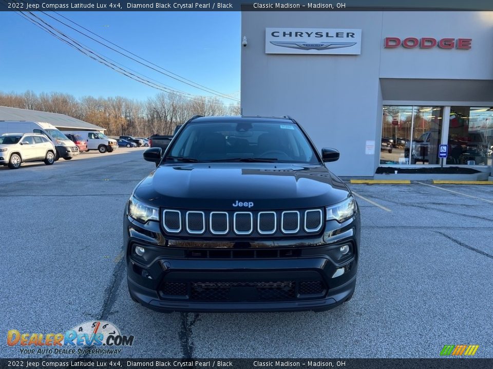 2022 Jeep Compass Latitude Lux 4x4 Diamond Black Crystal Pearl / Black Photo #7