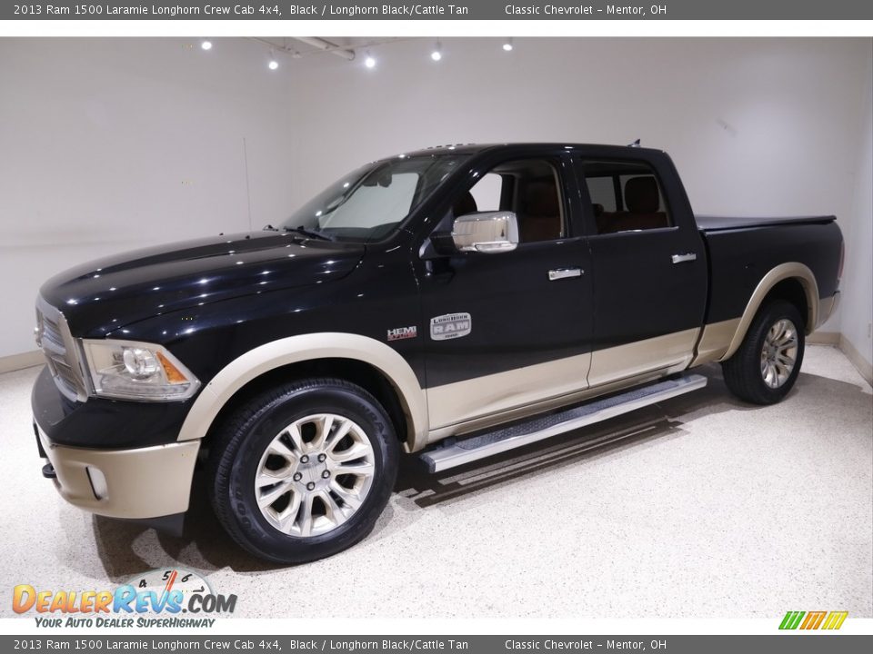 Black 2013 Ram 1500 Laramie Longhorn Crew Cab 4x4 Photo #3