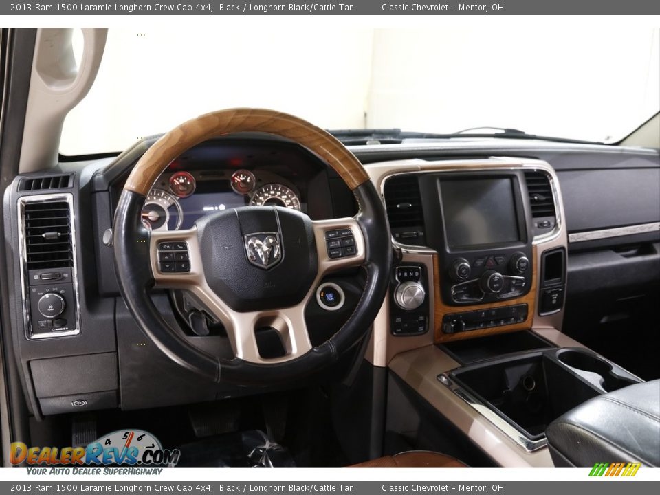 Dashboard of 2013 Ram 1500 Laramie Longhorn Crew Cab 4x4 Photo #6