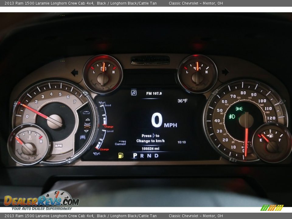 2013 Ram 1500 Laramie Longhorn Crew Cab 4x4 Gauges Photo #8