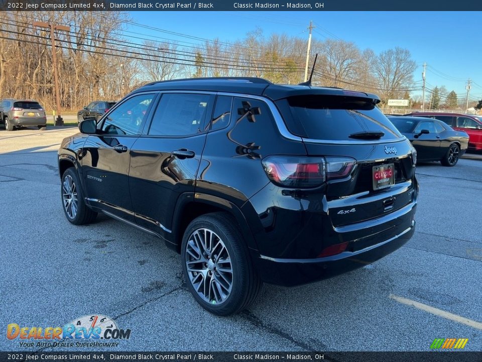 2022 Jeep Compass Limited 4x4 Diamond Black Crystal Pearl / Black Photo #9