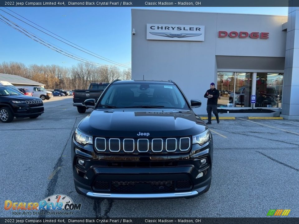 2022 Jeep Compass Limited 4x4 Diamond Black Crystal Pearl / Black Photo #7