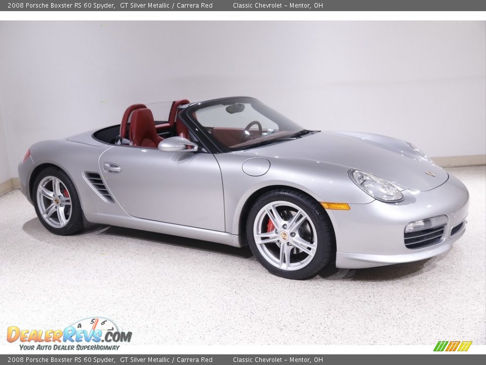 2008 Porsche Boxster RS 60 Spyder GT Silver Metallic / Carrera Red Photo #1