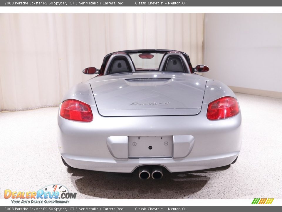 2008 Porsche Boxster RS 60 Spyder GT Silver Metallic / Carrera Red Photo #21