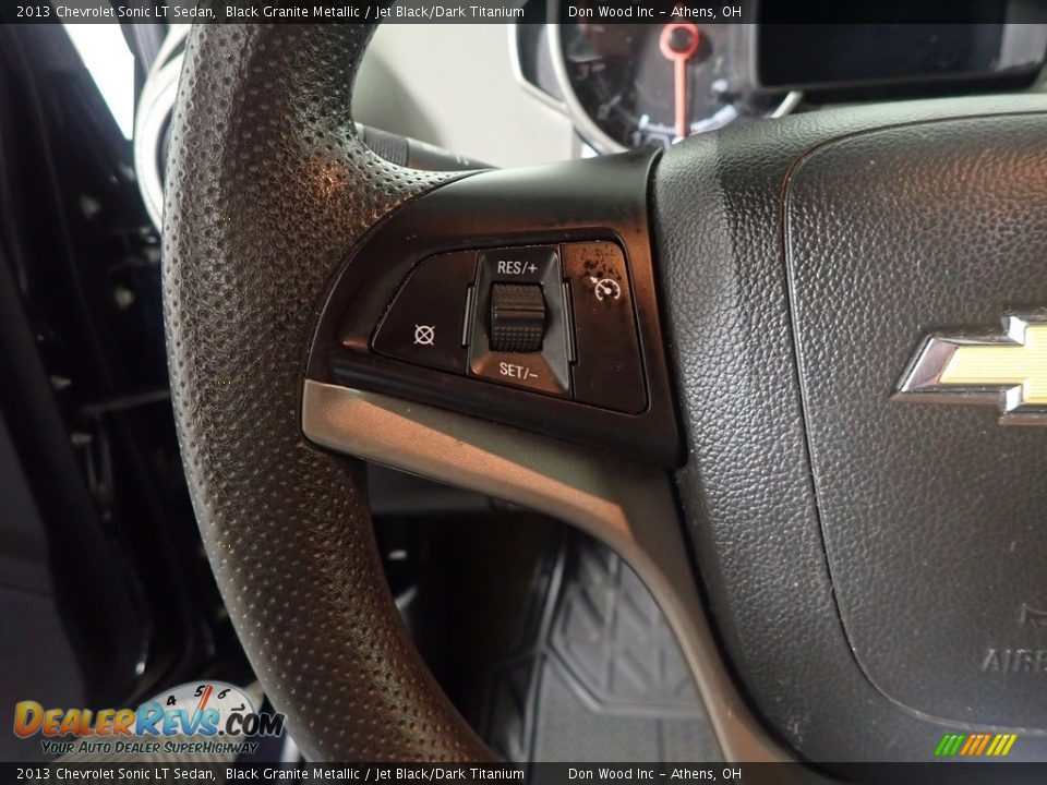 2013 Chevrolet Sonic LT Sedan Black Granite Metallic / Jet Black/Dark Titanium Photo #28