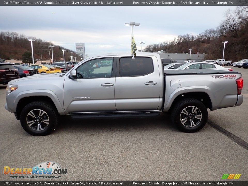 2017 Toyota Tacoma SR5 Double Cab 4x4 Silver Sky Metallic / Black/Caramel Photo #2