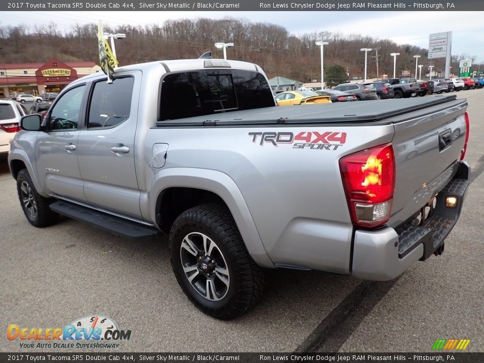 2017 Toyota Tacoma SR5 Double Cab 4x4 Silver Sky Metallic / Black/Caramel Photo #3