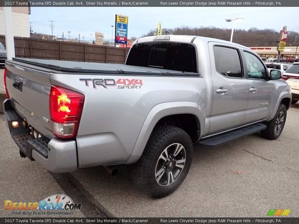 2017 Toyota Tacoma SR5 Double Cab 4x4 Silver Sky Metallic / Black/Caramel Photo #6