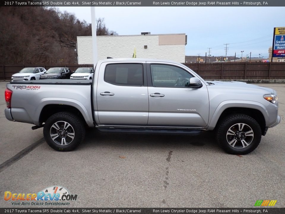 2017 Toyota Tacoma SR5 Double Cab 4x4 Silver Sky Metallic / Black/Caramel Photo #7