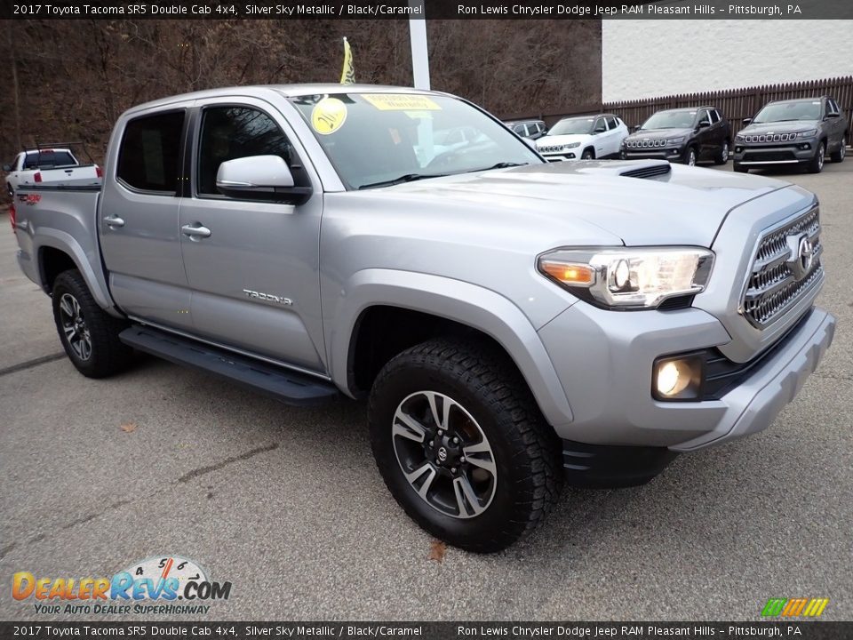 2017 Toyota Tacoma SR5 Double Cab 4x4 Silver Sky Metallic / Black/Caramel Photo #8