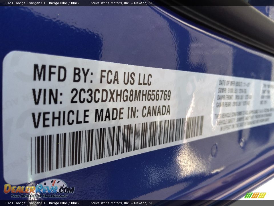 2021 Dodge Charger GT Indigo Blue / Black Photo #30