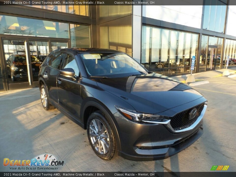 2021 Mazda CX-5 Grand Touring AWD Machine Gray Metallic / Black Photo #1