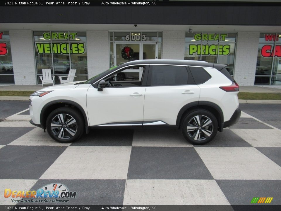 2021 Nissan Rogue SL Pearl White Tricoat / Gray Photo #1