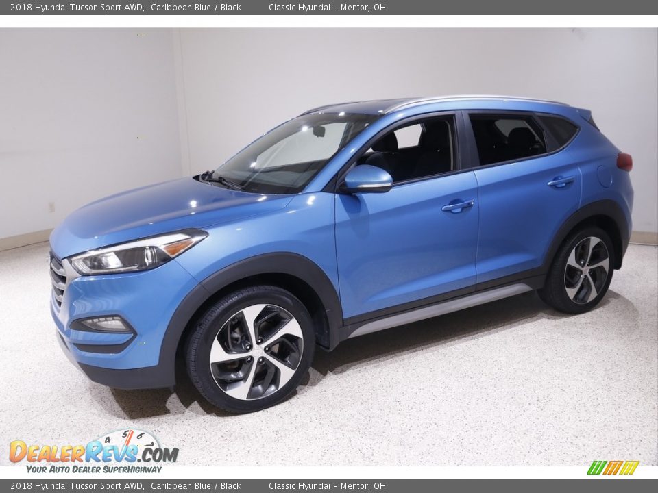 2018 Hyundai Tucson Sport AWD Caribbean Blue / Black Photo #3