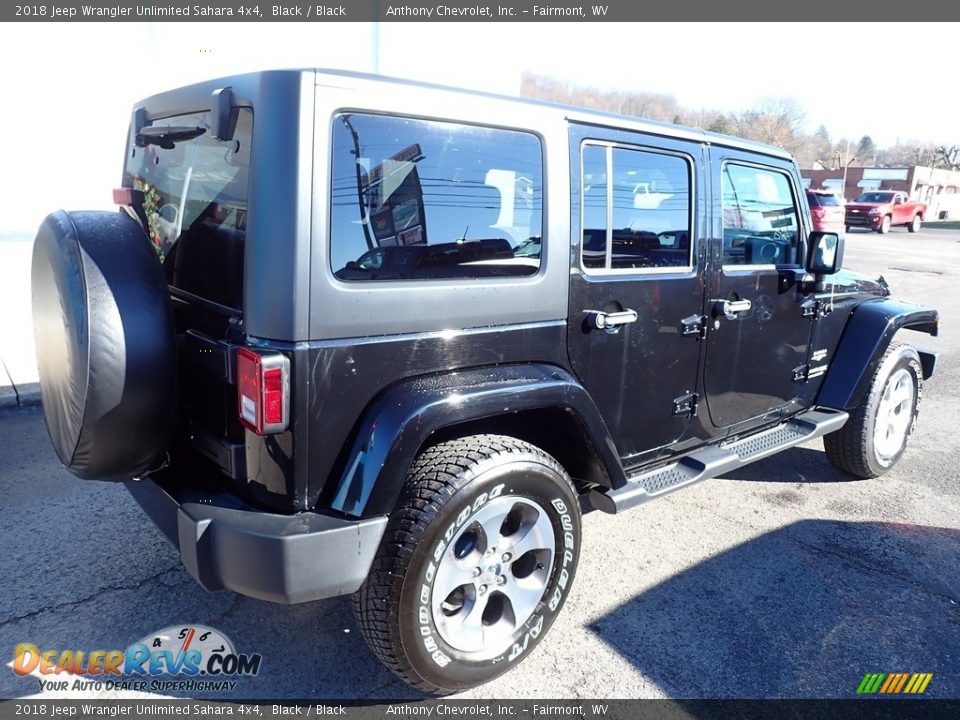 2018 Jeep Wrangler Unlimited Sahara 4x4 Black / Black Photo #3