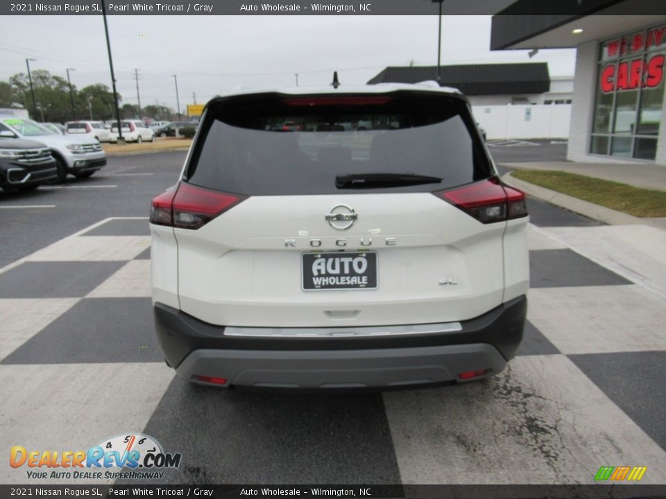 2021 Nissan Rogue SL Pearl White Tricoat / Gray Photo #4