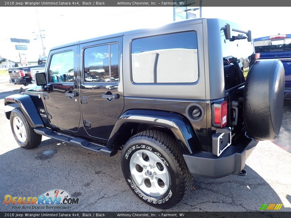2018 Jeep Wrangler Unlimited Sahara 4x4 Black / Black Photo #6