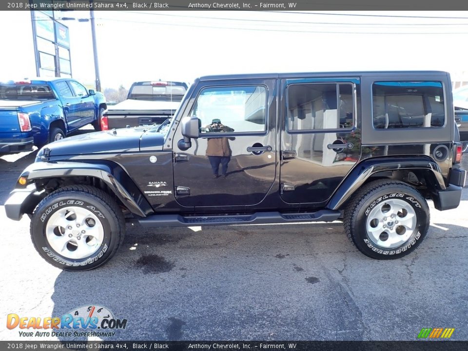 2018 Jeep Wrangler Unlimited Sahara 4x4 Black / Black Photo #7