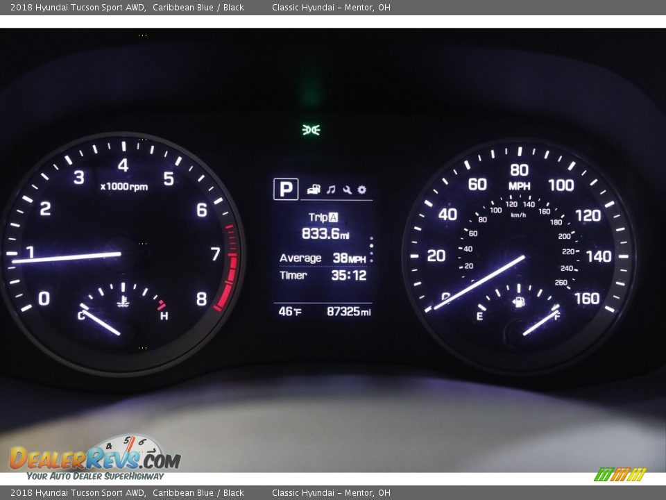 2018 Hyundai Tucson Sport AWD Caribbean Blue / Black Photo #8