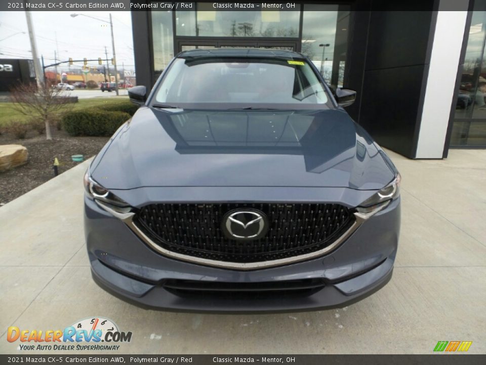 2021 Mazda CX-5 Carbon Edition AWD Polymetal Gray / Red Photo #2