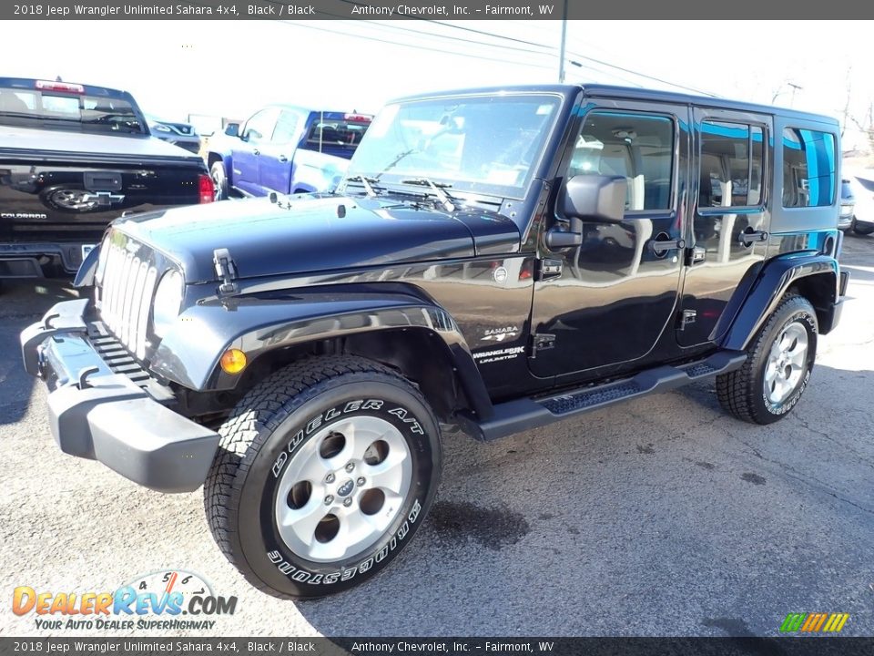 2018 Jeep Wrangler Unlimited Sahara 4x4 Black / Black Photo #8