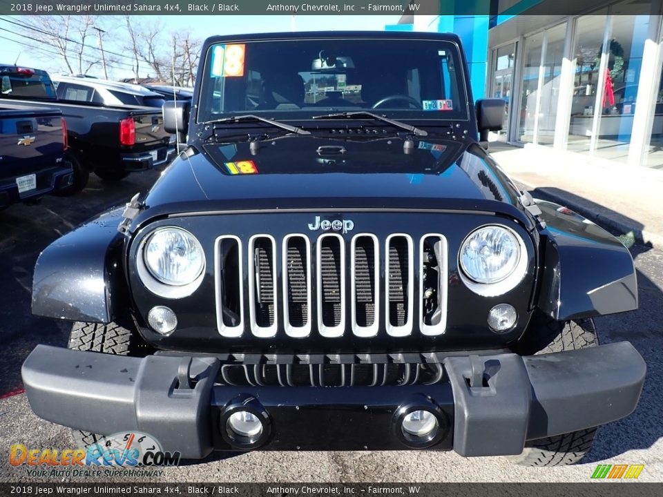 2018 Jeep Wrangler Unlimited Sahara 4x4 Black / Black Photo #9