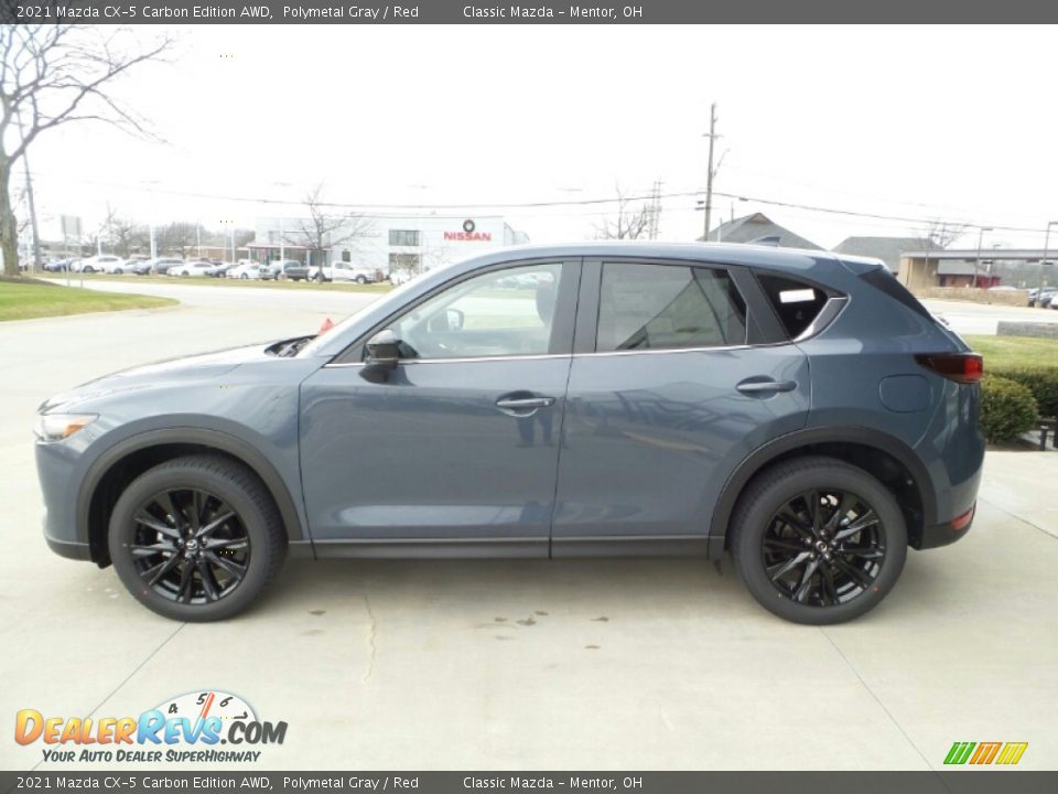2021 Mazda CX-5 Carbon Edition AWD Polymetal Gray / Red Photo #6