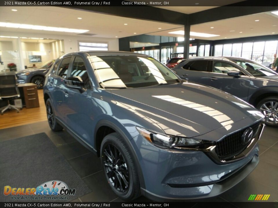 2021 Mazda CX-5 Carbon Edition AWD Polymetal Gray / Red Photo #1