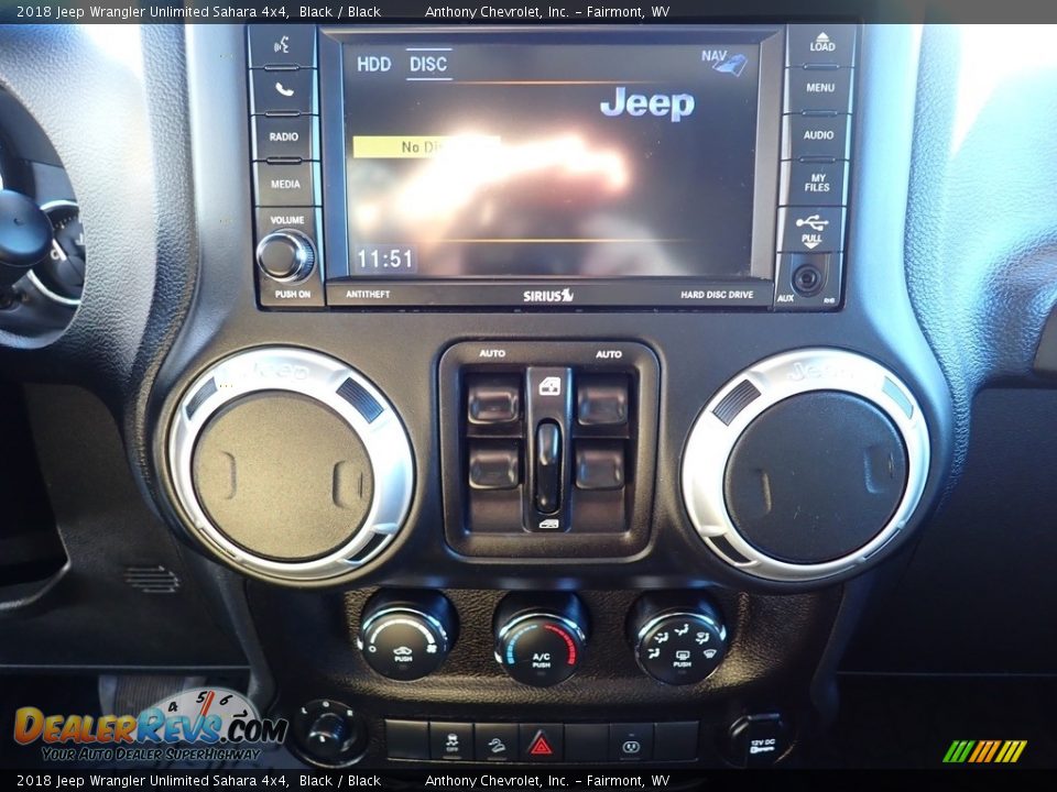 2018 Jeep Wrangler Unlimited Sahara 4x4 Black / Black Photo #19