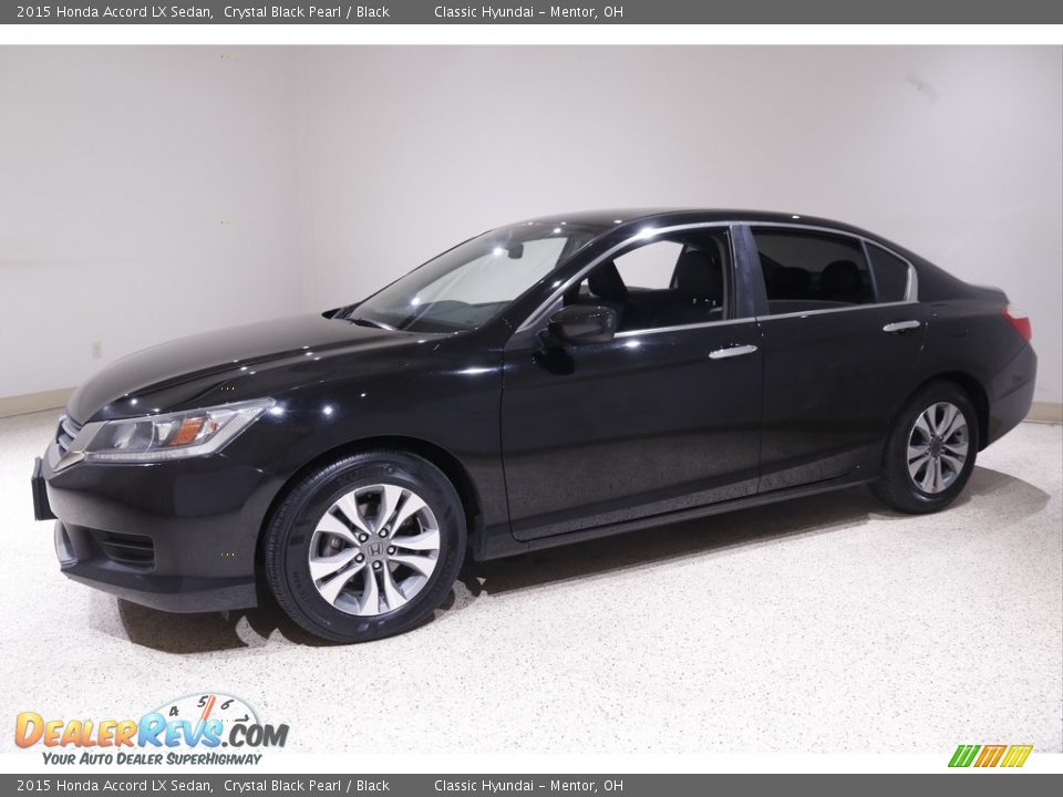 2015 Honda Accord LX Sedan Crystal Black Pearl / Black Photo #3