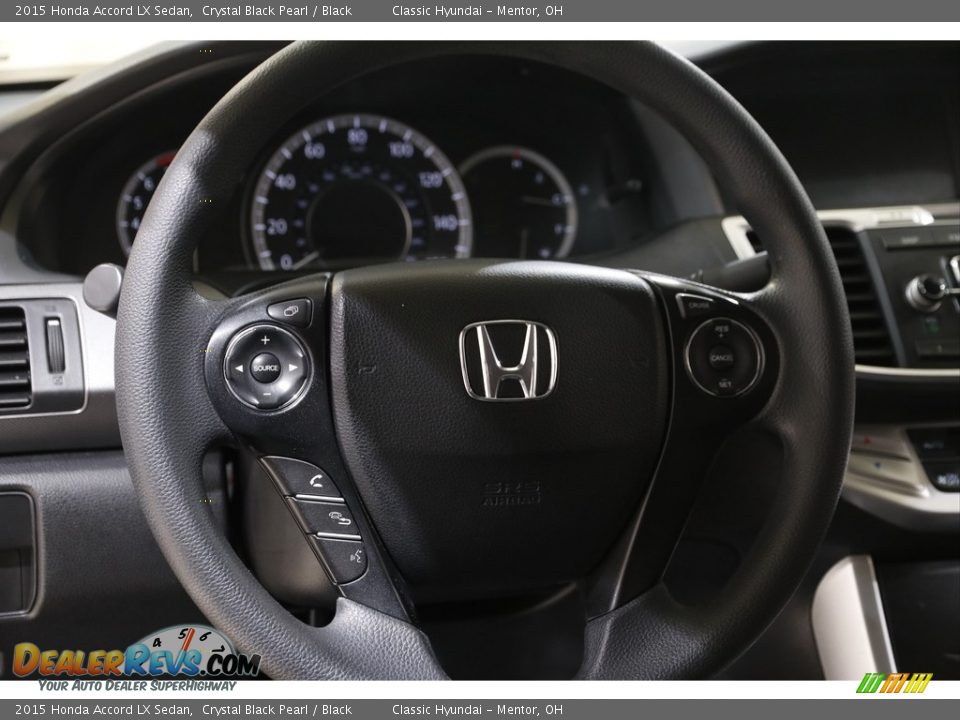 2015 Honda Accord LX Sedan Crystal Black Pearl / Black Photo #7