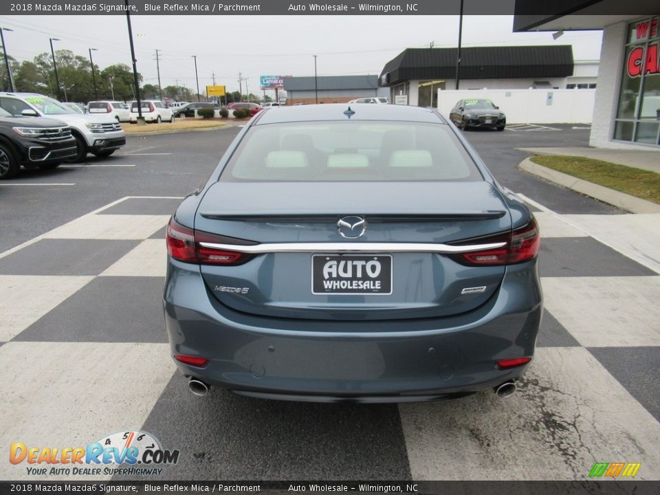 2018 Mazda Mazda6 Signature Blue Reflex Mica / Parchment Photo #4