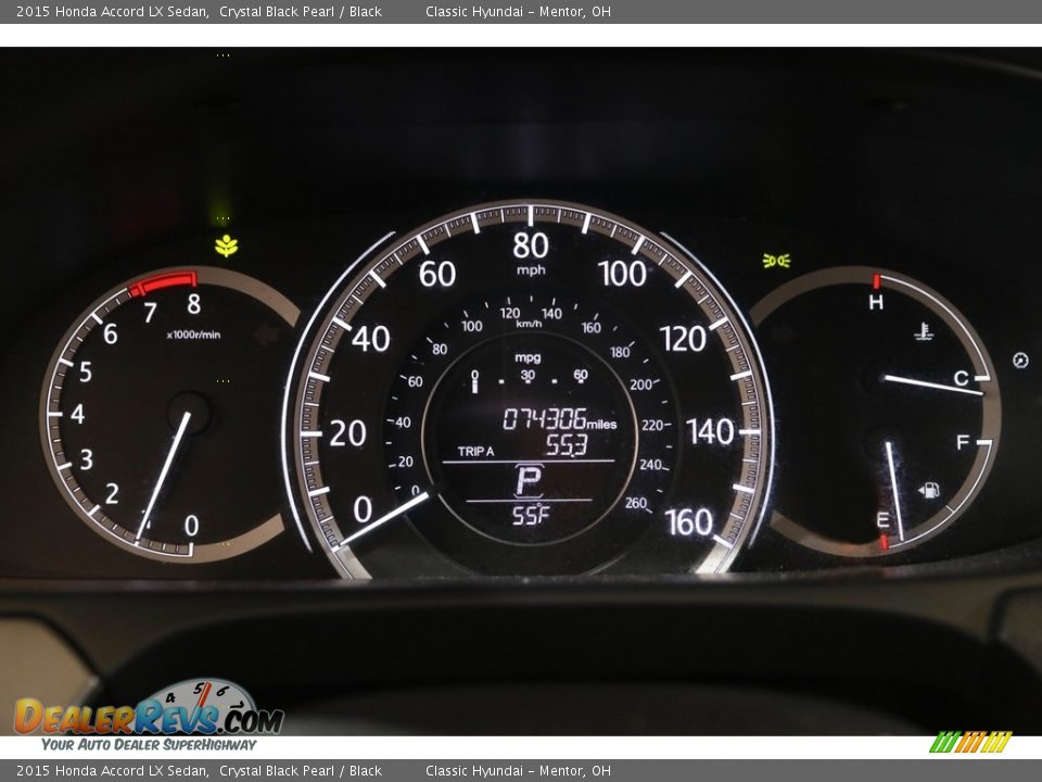2015 Honda Accord LX Sedan Crystal Black Pearl / Black Photo #8