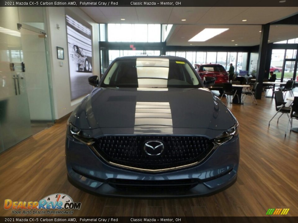 2021 Mazda CX-5 Carbon Edition AWD Polymetal Gray / Red Photo #2