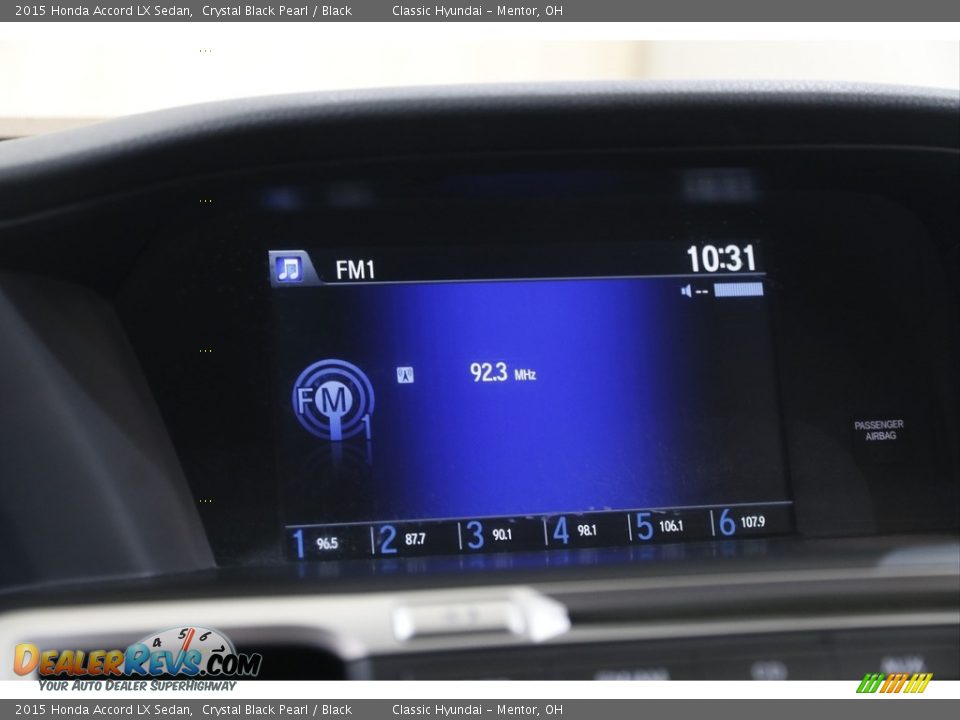 2015 Honda Accord LX Sedan Crystal Black Pearl / Black Photo #12