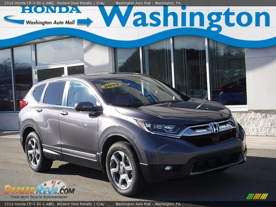 2019 Honda CR-V EX-L AWD Modern Steel Metallic / Gray Photo #1