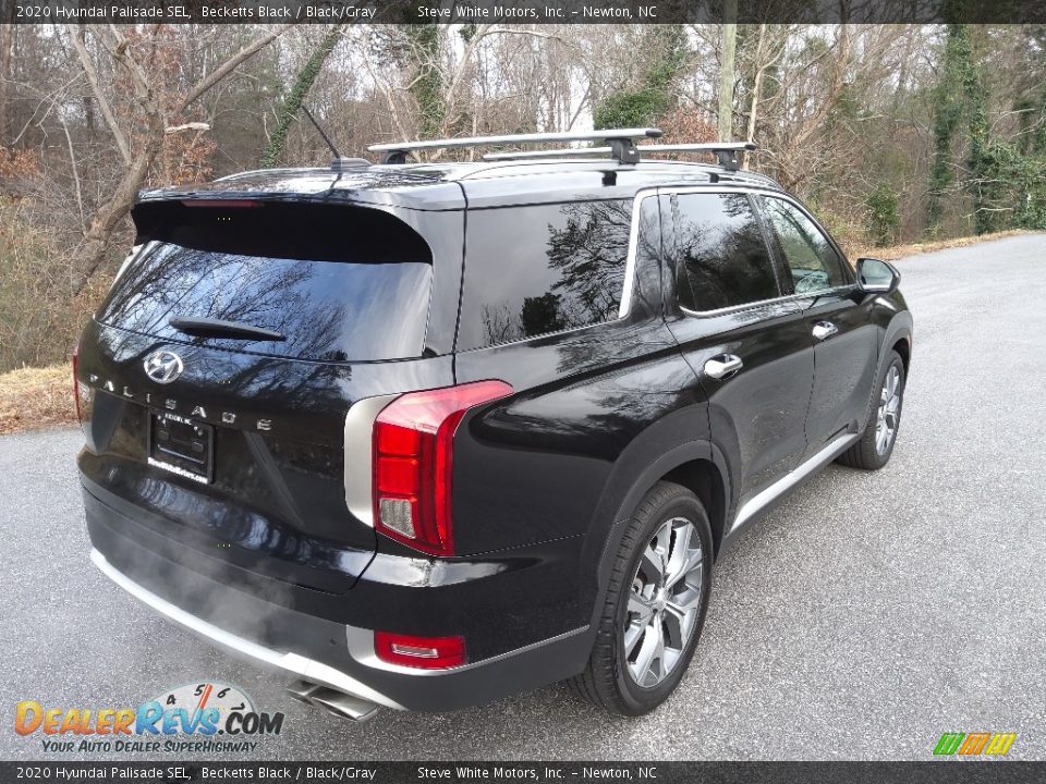 2020 Hyundai Palisade SEL Becketts Black / Black/Gray Photo #6