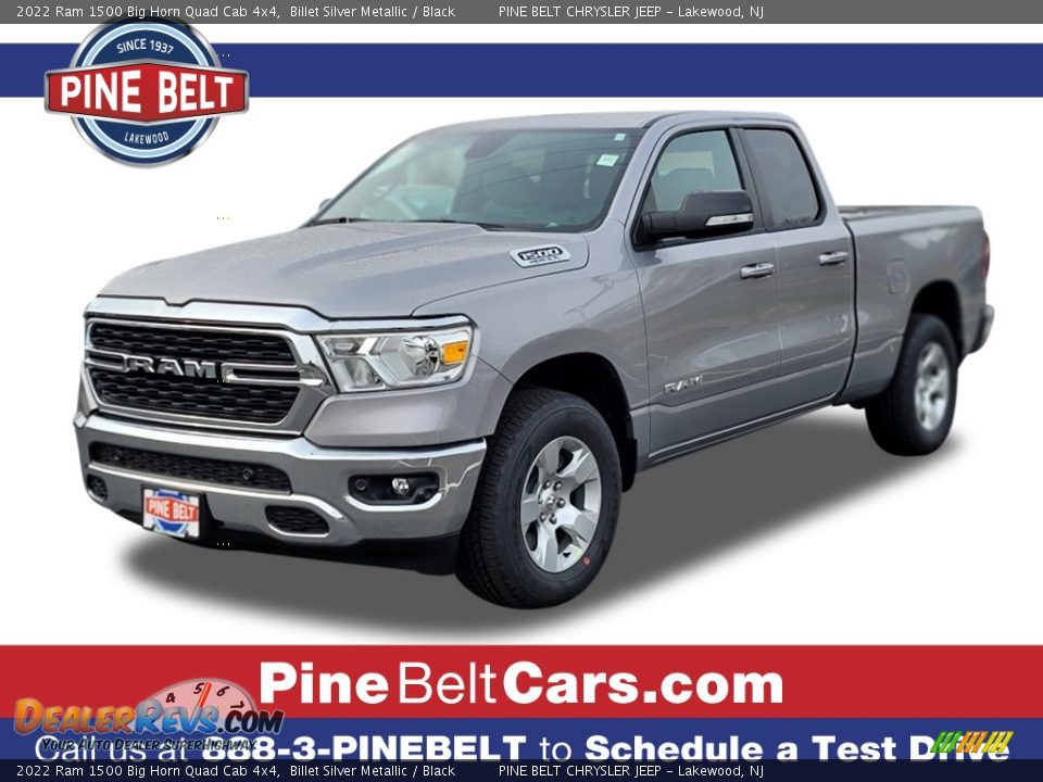 2022 Ram 1500 Big Horn Quad Cab 4x4 Billet Silver Metallic / Black Photo #1