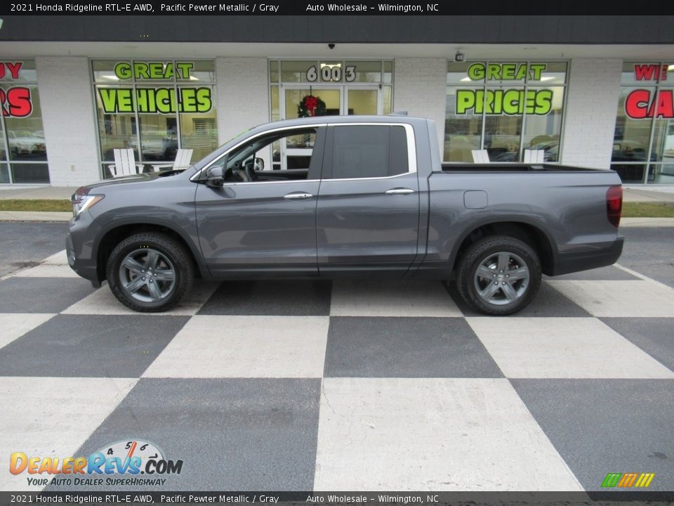 2021 Honda Ridgeline RTL-E AWD Pacific Pewter Metallic / Gray Photo #1