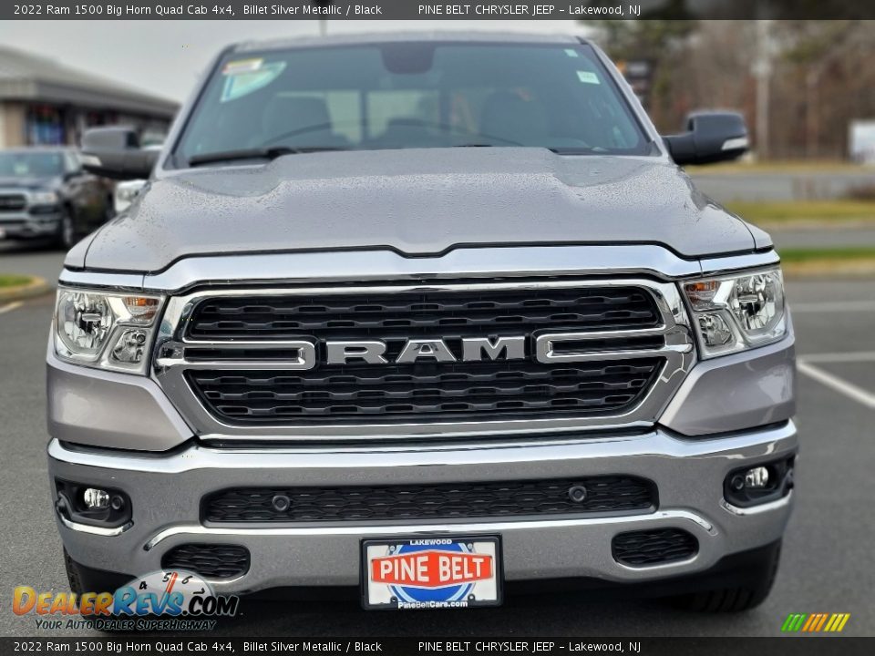 2022 Ram 1500 Big Horn Quad Cab 4x4 Billet Silver Metallic / Black Photo #3