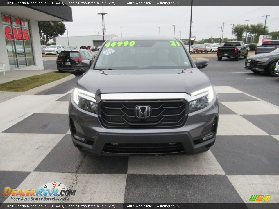 2021 Honda Ridgeline RTL-E AWD Pacific Pewter Metallic / Gray Photo #2