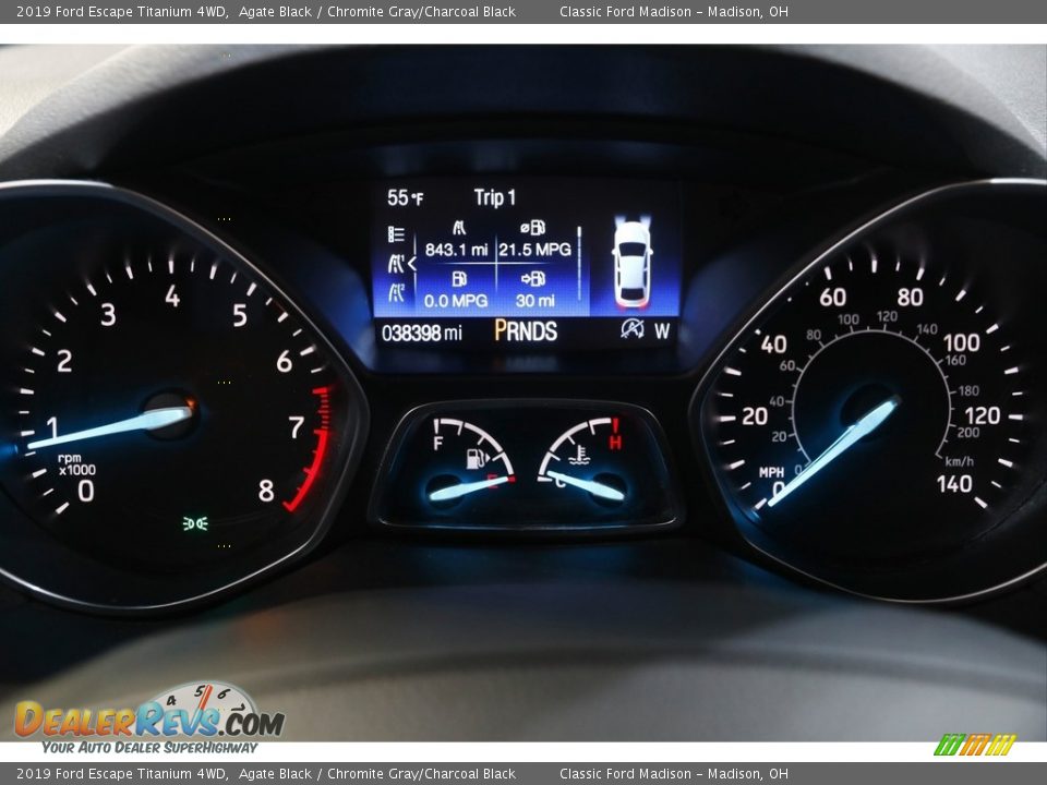 2019 Ford Escape Titanium 4WD Agate Black / Chromite Gray/Charcoal Black Photo #9