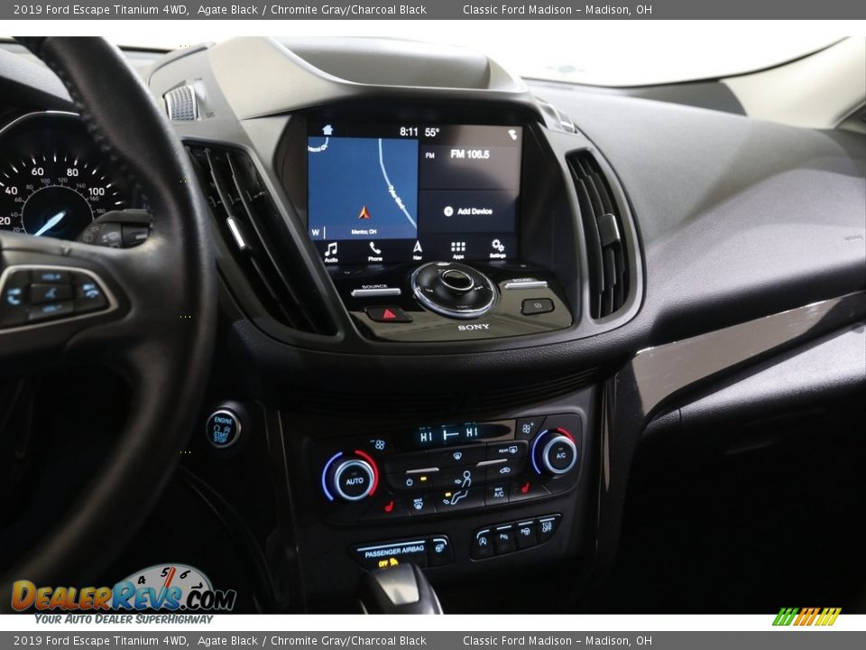 2019 Ford Escape Titanium 4WD Agate Black / Chromite Gray/Charcoal Black Photo #10