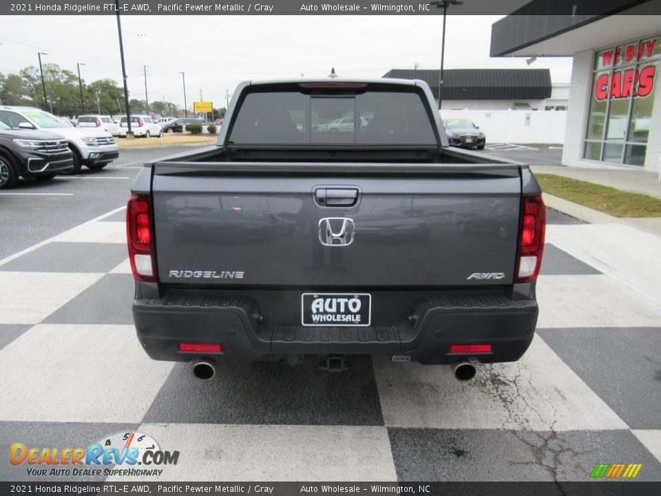 2021 Honda Ridgeline RTL-E AWD Pacific Pewter Metallic / Gray Photo #4