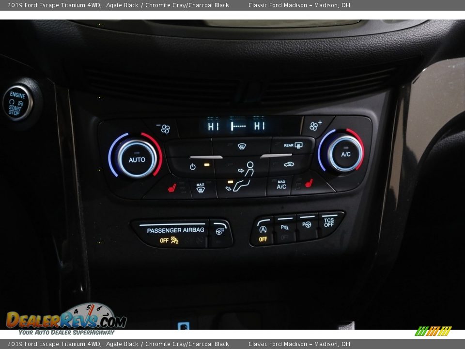 2019 Ford Escape Titanium 4WD Agate Black / Chromite Gray/Charcoal Black Photo #14