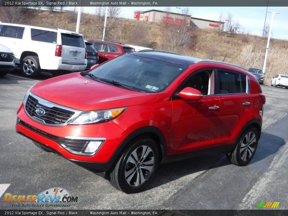 2012 Kia Sportage EX Signal Red / Black Photo #6