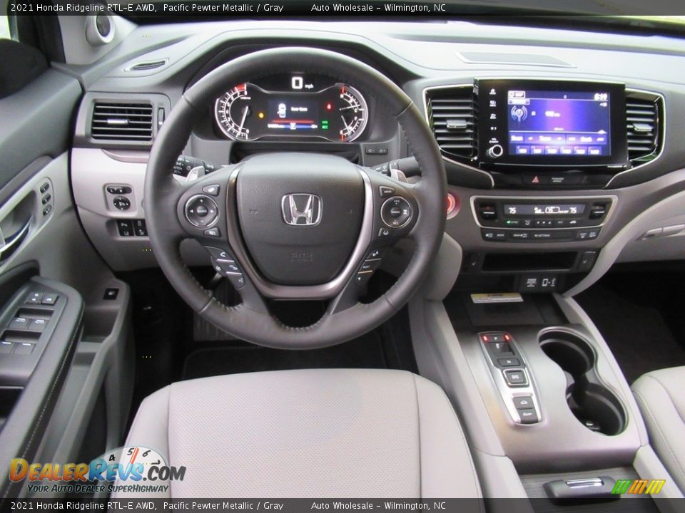 2021 Honda Ridgeline RTL-E AWD Pacific Pewter Metallic / Gray Photo #15